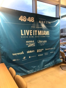 Live It Miami WeWork Event for Super Bowl LIV and 48in48 Super Service Event.